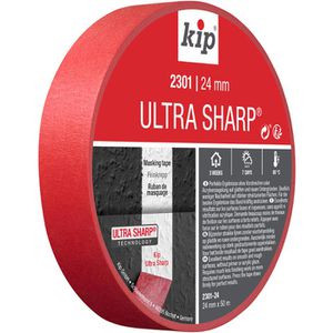 KIP Kreppband 3301-24, Ultra Sharp RED, 24mm x 50m, für Innen und Außen