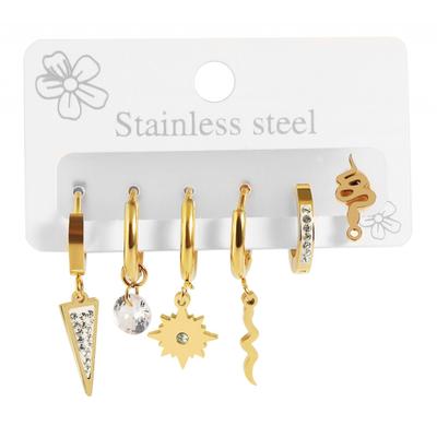 Paar Ohrstecker ADELIA´S "Damen Ohrstecker aus Edelstahl Ø 10 mm", silber, Ohrringe, Damen, Damen, Edelstahl