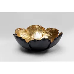 KARE DESIGN Schale Flower Bloom Polyresin Schwarz M (Medium)