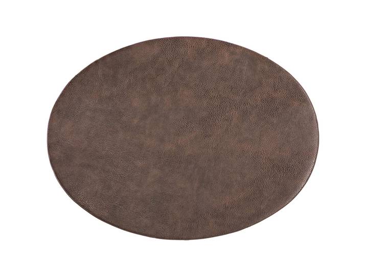 ZICZAC Tischset Troja braun Kunstleder Oval B 33 cm