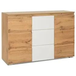 Kommode Image Holzoptik Braun, Weiß Eiche