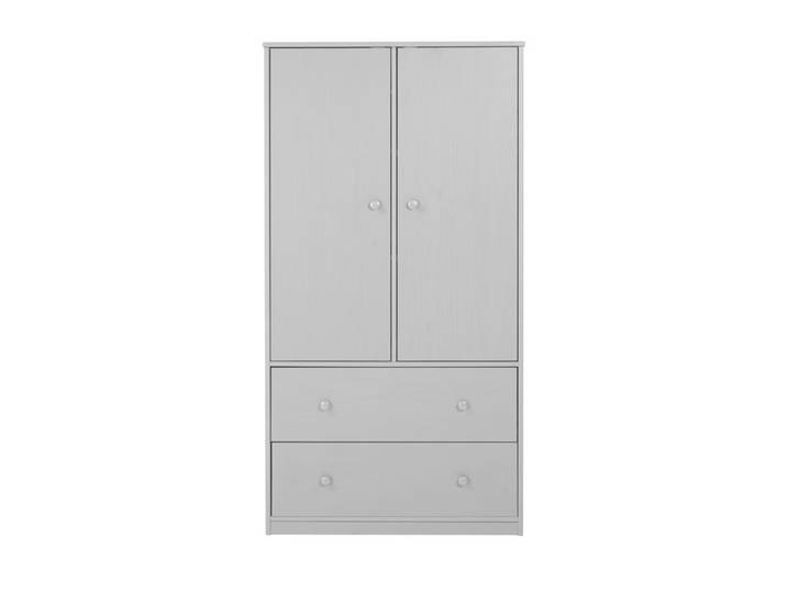 Armoire 2 portes 2 tiroirs BLOOM Gris