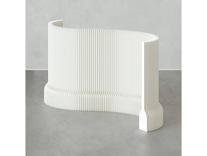 FVTVHEV Raumteiler Privatsphäre Bildschirm Papier-Raumtrennwand Höhe 120/150 cm Wasserdicht Wabenstruktur-Design Tragfähige Stabilität Keine Montage erforderlich(Weiß,150cmx300－400cm)