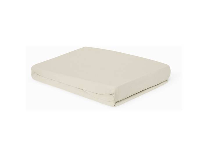 Fixleintuch Jael beige Baumwolle 180 x 200 cm - Material: 94% Baumwolle / 6% Elasthan - Fixleintuch