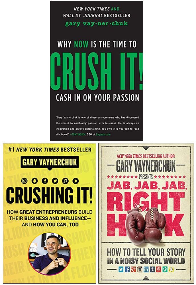 Generic Gary Vaynerchuk Collection 3 Books Set (Crush It, [Hardcover] Crushing It, [Hardcover] Jab Jab Jab Right Hook)