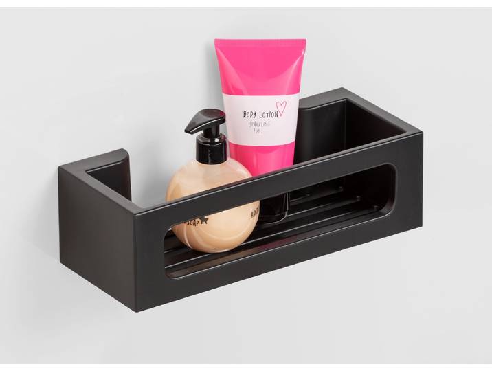 étagère douche Bralia étagère murale : plastique - ABS Noir/Noir 30 x 9 x 12cm