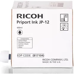 Ricoh, Druckerpatrone, JP12 5 Boxen a 600 ml (BK)