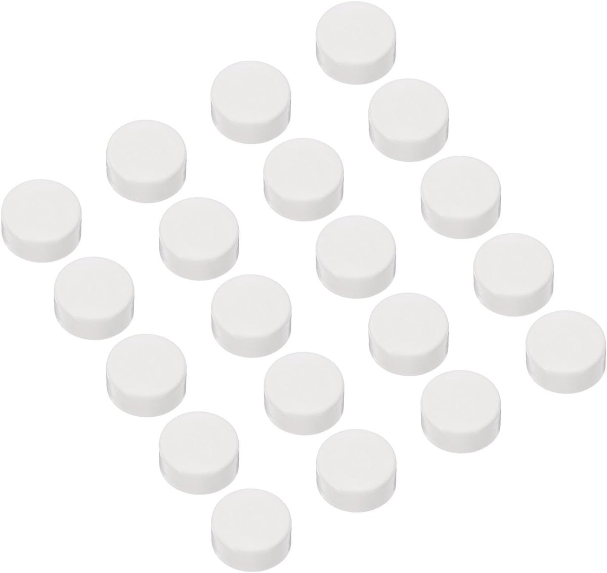 Set van 20 ronde PVC-buisdoppen voor buisuiteinden, 20 mm