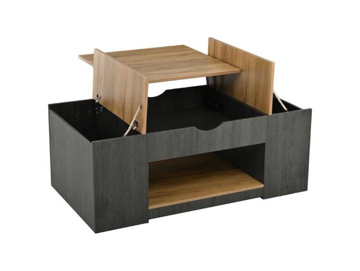 Buffet Rangement avec LED 16 Couleurs et Compartiment Ouvert Design Moderne Salon Blanc