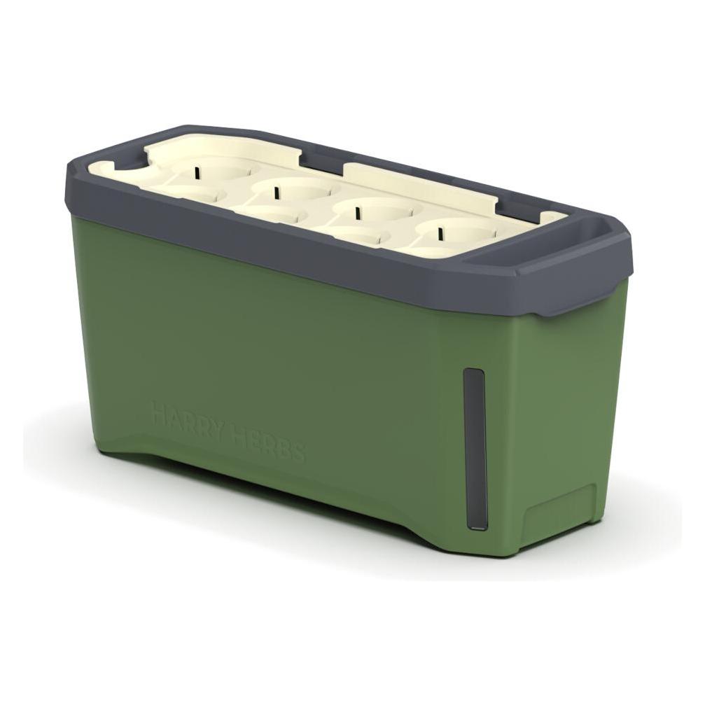 Gusta Garden Kräutertopf HARRY HERBS mit Haube, Dunkelgrün (35.80 x 15 x 25 cm) (103B10)