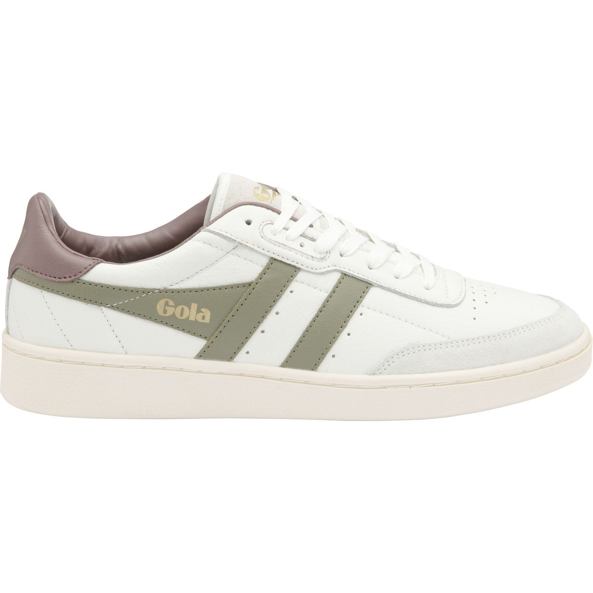 Gola Contact Leather Sneaker Men white/khaki/burgundy (ON) 7 CMB261-ON-7-whitekhakiburgundy