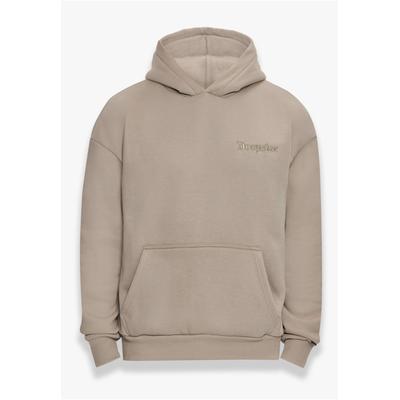 Kapuzenpullover DROPSIZE "Dropsize Herren Dropsize Heavy Oversize Embo Hoodie", Herren, Gr. S, beige (simplytaupe), 70% Baumwolle, 30% Polyester, Rundhals, Pullover Kapuzenpullover