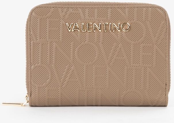 Geldbörse VALENTINO BAGS "GYNEVRA RE", Damen, beige, Lederimitat, Kleinlederwaren Geldbörse, Unisex Geldbeutel, Portemonnaie mit Logo-Schmuckelement beige Einheitsgröße