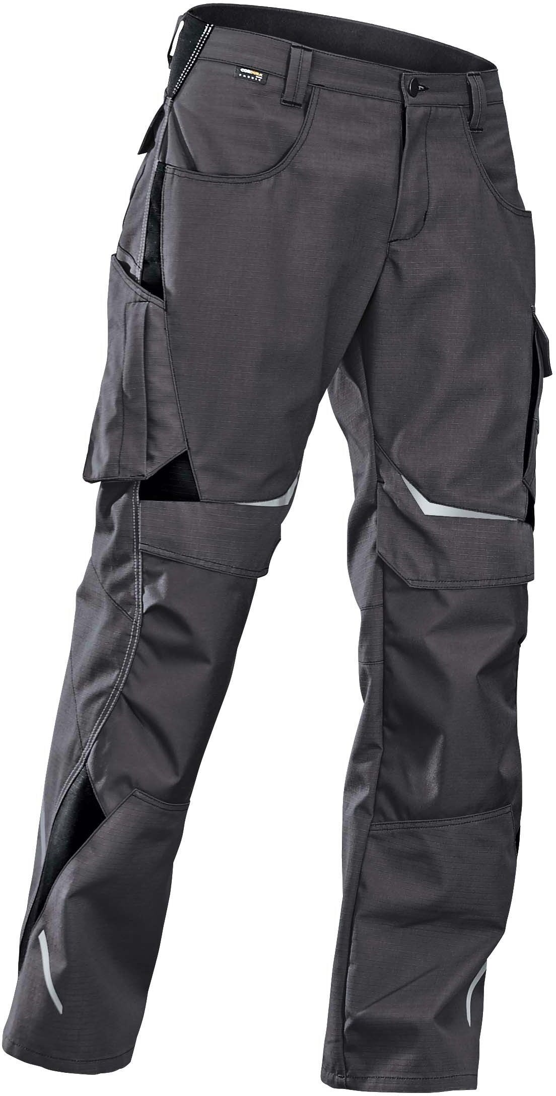 Arbeitsbundhose KÜBLER "Pulsschlag", Damen, Gr. 64, EURO, grau (anthrazit, schwarz), Obermaterial: 100% Polyester PES., Hosen Arbeitsbundhose