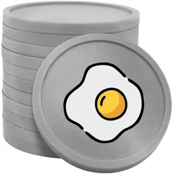 CombiCraft Kunststoff Wertmarken mit Spiegelei-Aufdruck in Silber 29 mm Durchmesser - 100 Stück pro Packung