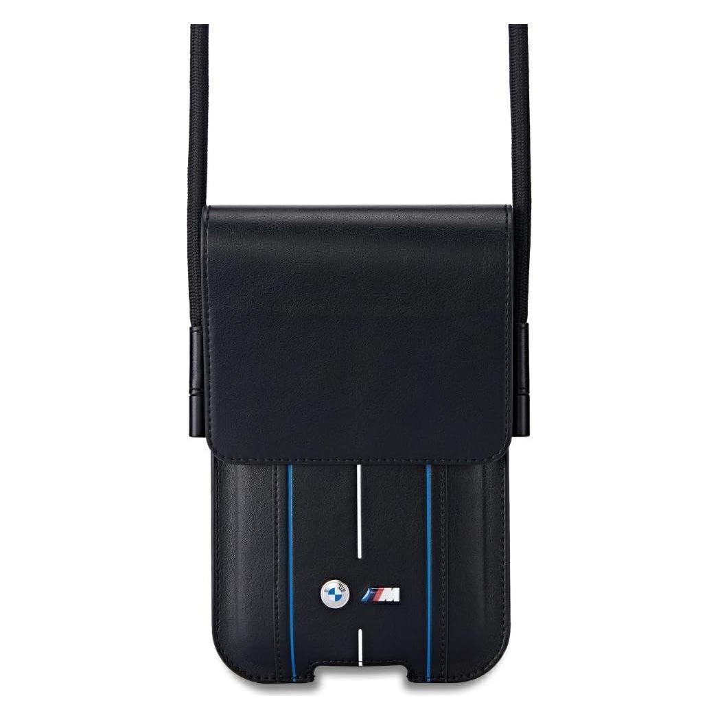 BMW Torebka Phone Pouch Blue Stripes czarny (BMPSP15XMPVSKL)