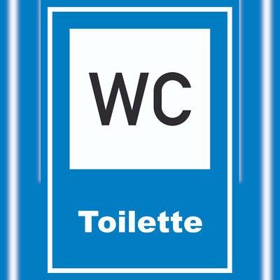 HB-Druck Toilette Schild A3 Rückseite selbstklebend