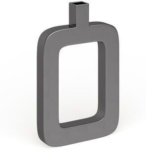 ARCILLA ELEMENTAL Black Aluminum Contemporary Vase 18 x 11 x 2