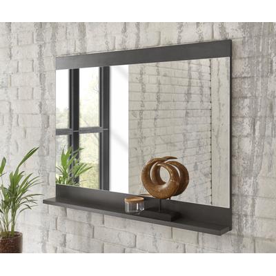 Wandspiegel HOME AFFAIRE "Brooklyn, moderner Spiegel, Garderobenspiegel", bunt (grau), B:92cm H:71cm T:10cm, Spiegel, Wandspiegel, universell einsetzbar, mit Ablagefläche, eckig, 92 cm breit