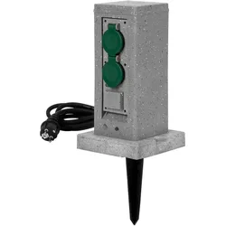 Grafner, Steckdose, Wifi Gartensteckdose Aussensteckdose Steinoptik Quadratisch Tuya Smart Life