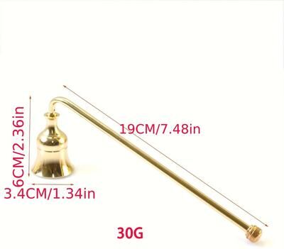 Uplifted Goods Elegant Metal Candle Extinguisher Aromatherapy Tool gold Small