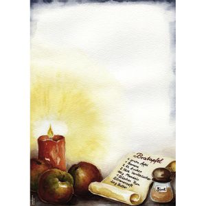 Böttcher-AG Weihnachtsbriefpapier wb749, Bratapfel, A4, 90 g/m², 50 Blatt