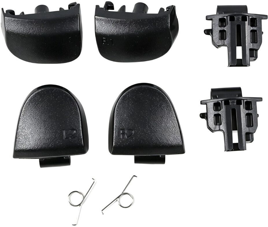 INF Ersatz-Trigger-Tasten für PS5 Controller (6 Stk. + Federn) ABS L1 L2 R1 R2 - kompatibel mit PS5