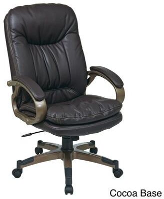 Office Star Products Executive Bonded Leather Chair with Locking Tilt Control