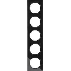 Berker 10152216 Rahmen 5fach R.3 Glas, schwarz