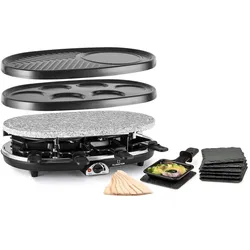 Klarstein All-U-Can-Grill Raclette Raclette-Grill 4-in-1 Zubehör für 8  Personen Schwarz