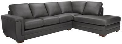 Porsche Top-grain Italian Leather Sectional Sofa - 36.5 x 116 x 37