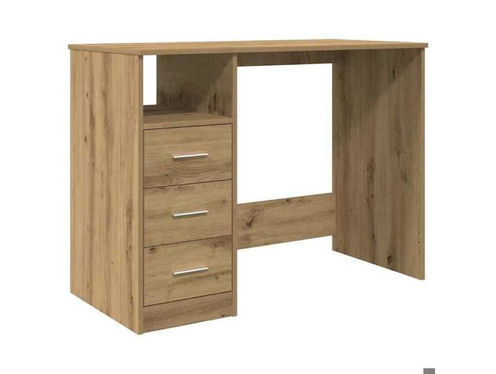 En solde  Table Informatique Adulte/enfant - CLOUD - Bureau à Domicile - chêne artisanal 102x76x50 cm bois d'ingénierie B573