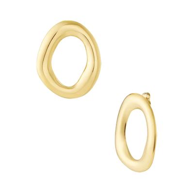 Paar Ohrstecker ADELIA´S "Ohrringe Ohrstecker aus Edelstahl", Damen, Gr. Damen, Edelstahl, gold (goldfarben), Ohrringe, Modeschmuck-Ohrstecker, stylisch oval geformt