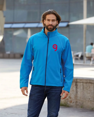 Giacca Softshell Uomo  Nera Idrorepellente e Antivento 270g Personalizzate o neutre James & Nicholson
