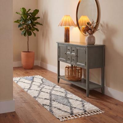 SAFAVIEH Berber Fringe Shag Mena Trellis Rug