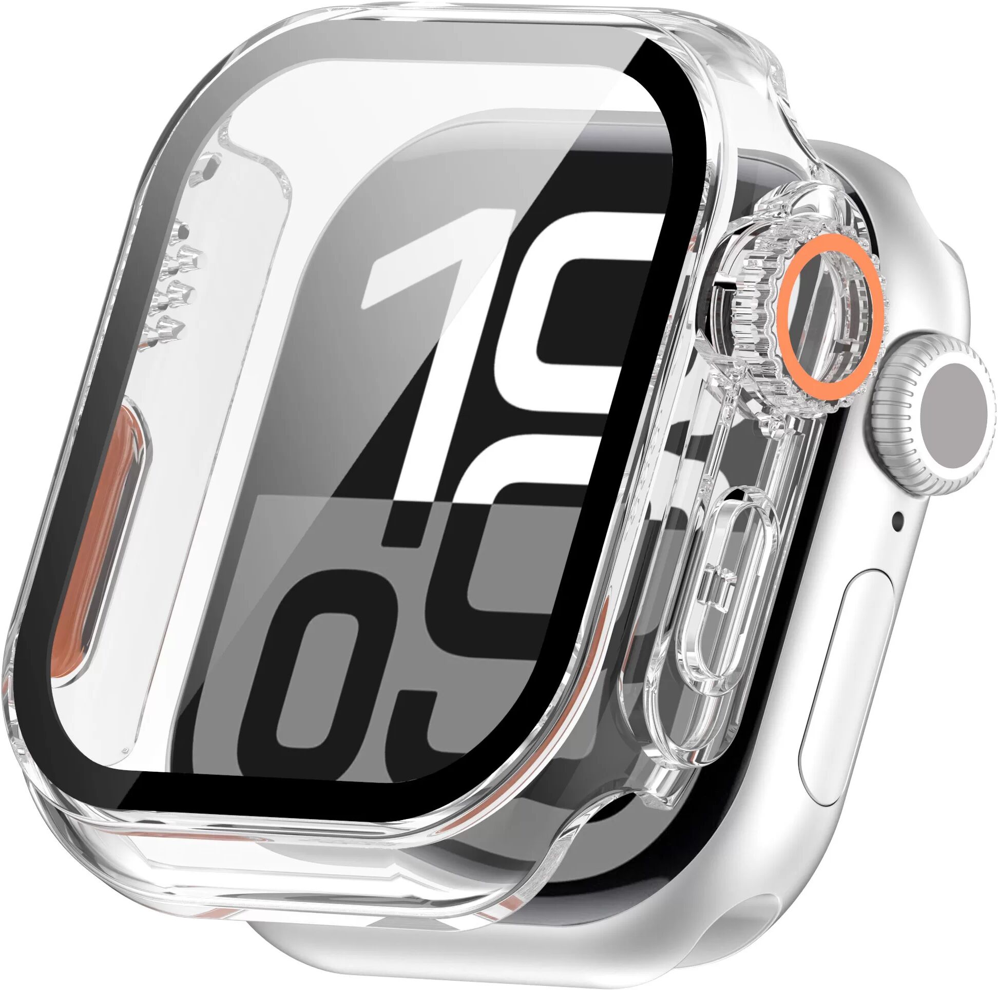 INF Schutzhülle für Apple Watch – Hart-PC und gehärtetes Glas Transparent 46 mm