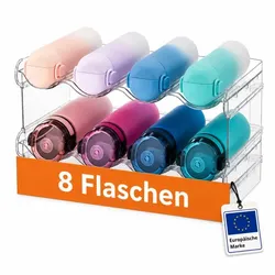 Relaxdays Stapelbarer Flaschenhalter Transparent