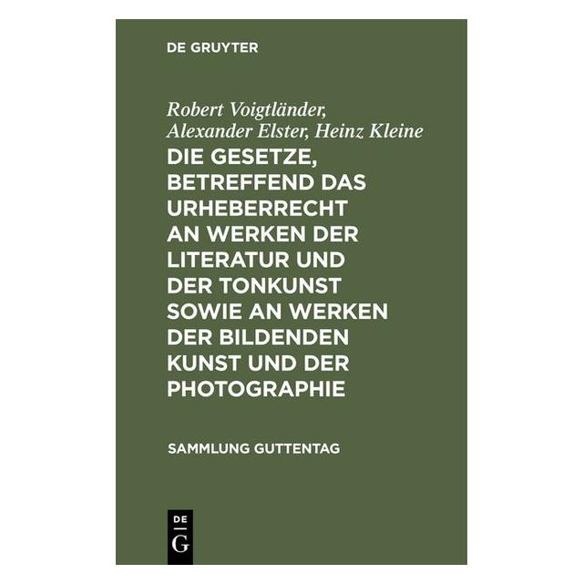 De Gruyter Voigtländer:Die Gesetze, betreffend das (67767624)