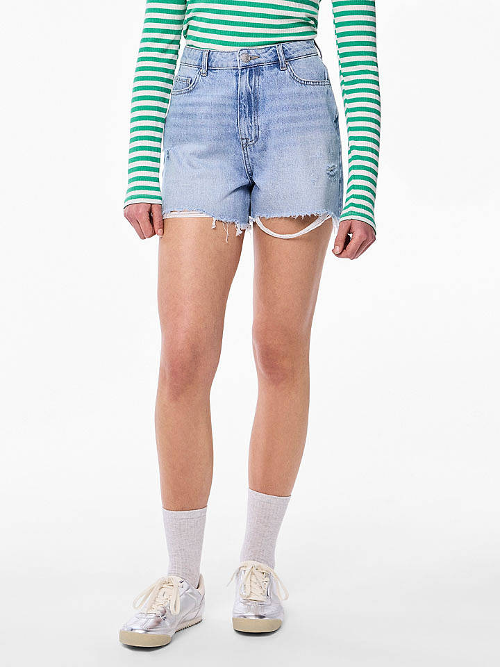 Pieces Jeans-Shorts "Summer" in Hellblau - XS