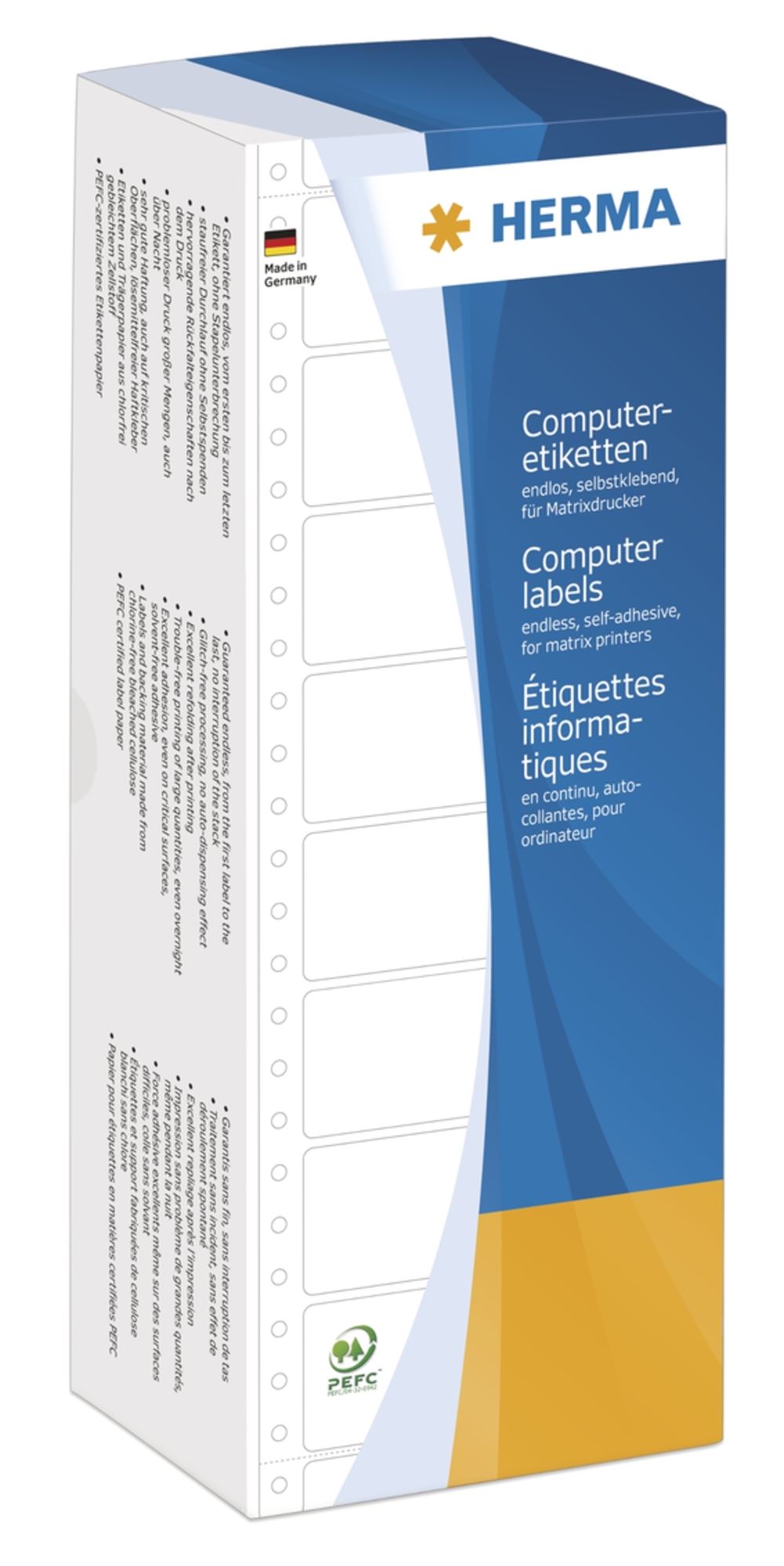 Herma 8212 weiß Computeretiketten 10.16x3.57 cm (4000 Stück)