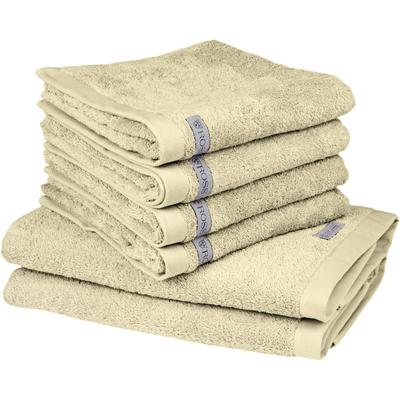 Handtuch Set ROSS "Sinfonie", beige (natur), Frottier, Frottier, Obermaterial: 100% Baumwolle, Handtuch-Sets, beinhaltet: Handtücher und Badetücher