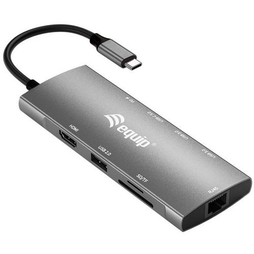 Equip Dock USB-C->HDMI,Gigabit LAN,USB3.0,100WPD,SD/TF 0,25m