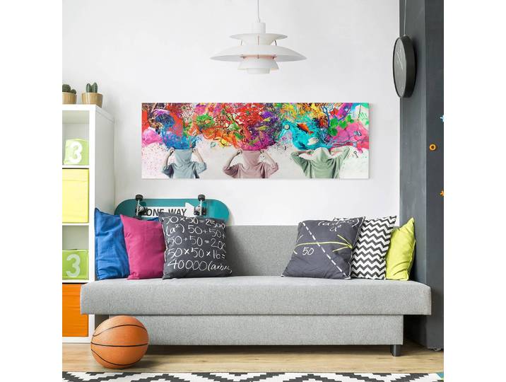 Bild Brain Explosions II Webstoff Multicolor 90 x 30cm