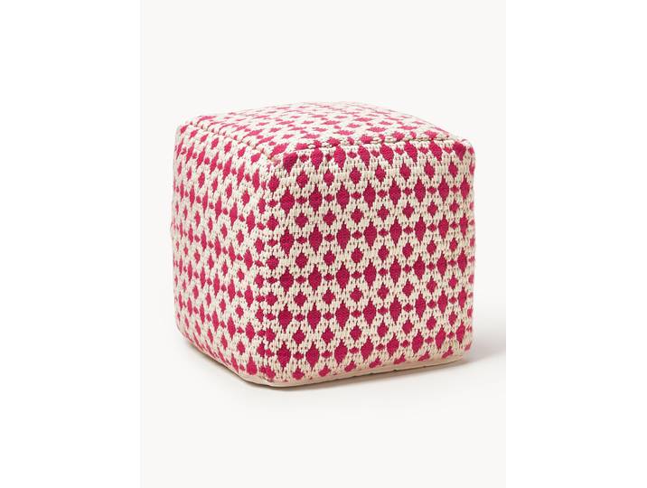 Pouf de jardin avec motif tissé Yamir