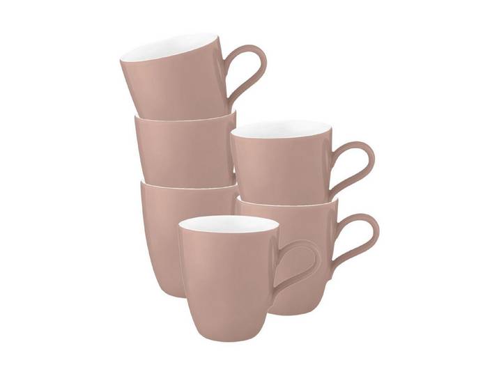 Seltmann Weiden Becher Life Fashion Henkelbecher 400 ml 6er Set, 6-tlg., Porzellan