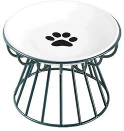 Uplifted Finds Elevated Ceramic Pet Bowl With Iron Stand e