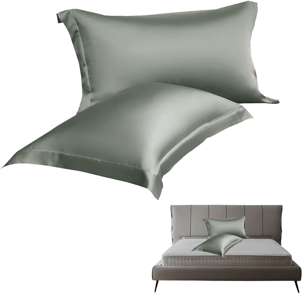 Set van 2 Luxe Hypoallergene Hoofdkussenslopen 50x80 cm