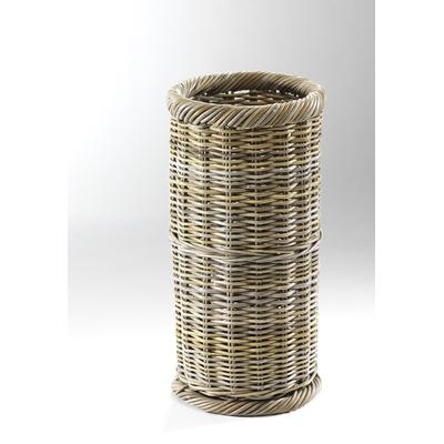 Schirmständer LOCKER, grau, B:56cm H:56cm T:56cm, Regenschirmständer, Schirmständer, rund, Ø 28 cm, aus Rattan