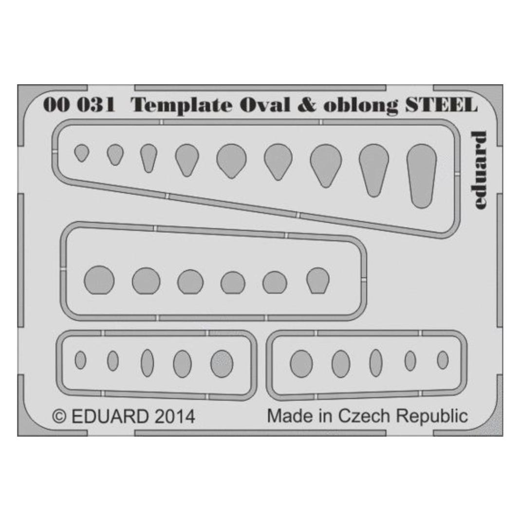 Eduard Template ovals & oblong STEEL for tool (00031)