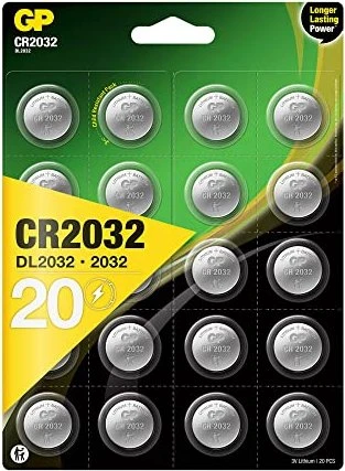 GP Extra CR2032 Lithium-Knopfzellenbatterie, 20 Stück